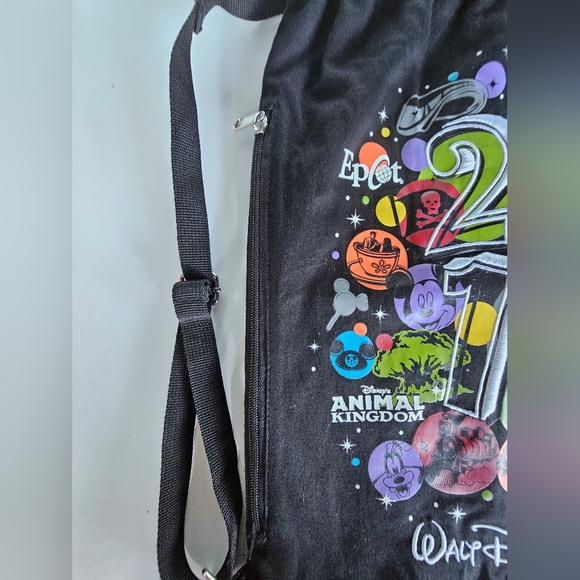 2011 Disneyland Park Resort Drawstring Backpack with Side Zip - Picture 4 of 12